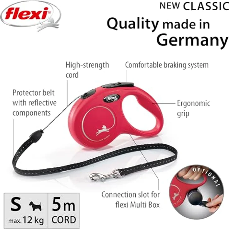 Flexi Hundeleine New Classic S Länge: 5 m, rot – Bild 3