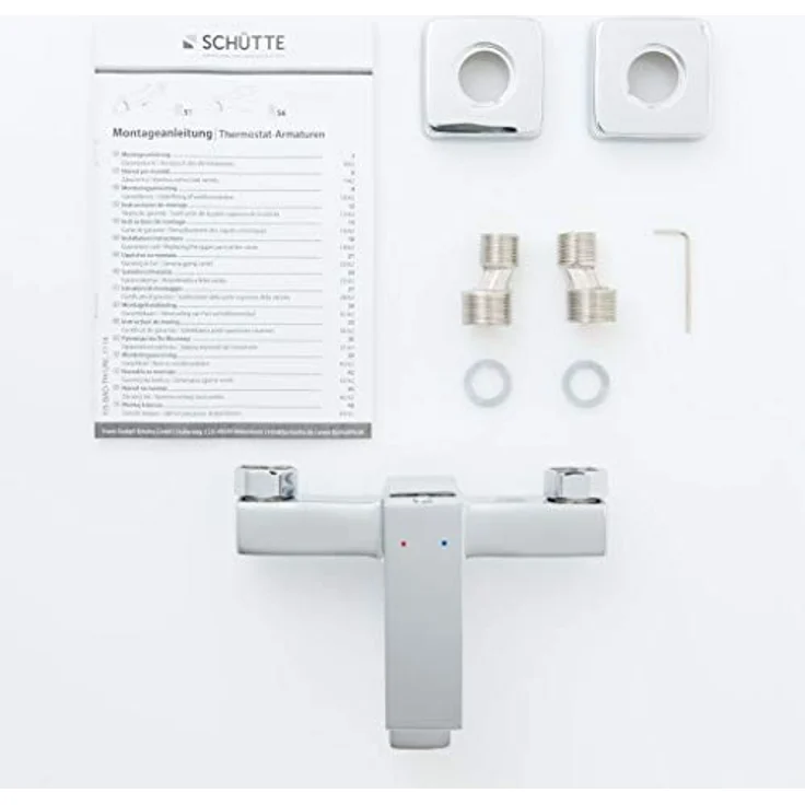 Schütte Wannenfüllarmatur Tokyo II, elegante Badarmatur mit 155 mm Ausladung und Qualitäts-Kartusche, Chrom – Bild 7