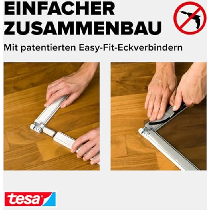tesa Fliegengitter ALU COMFORT Fenster, 1,20 m x 1,50 m – Bild 4