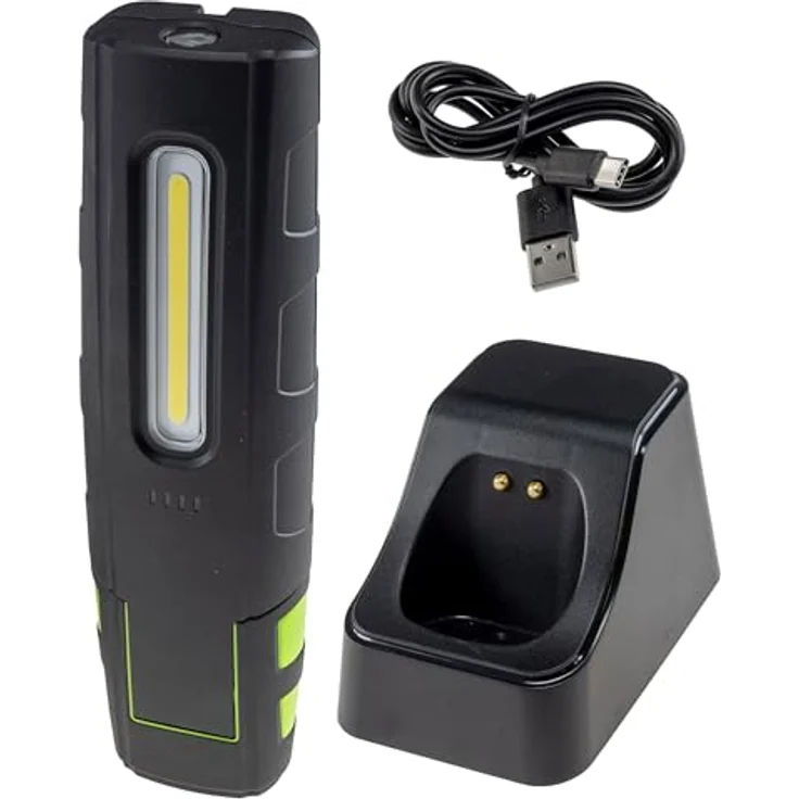 ChiliTec LED Stableuchte Akku wiederaufladbar IP67 10Watt 880Lumen Arbeitsleuchte FlexiLED 880 mit Ladestation flexibler Magnetfuß 4500k Weiß – Bild 2