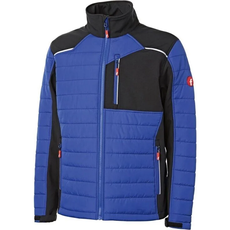 FORTIS Hybrid-Steppjacke, kornblau/schwarz, Gr. L, Arbeitsjacke mit atmungsaktivem Futter und verstellbarem Saum