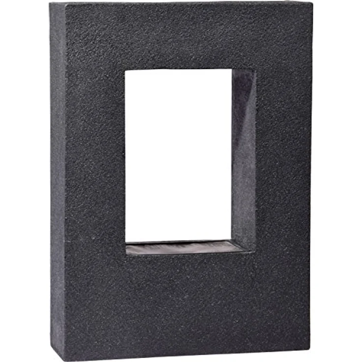 dobar Großer Design Garten-Brunnen mit Pumpe und LED´s, Polyresin, grau-schwarz, 54.5 x 19 x 76 cm, 96110e – Bild 2