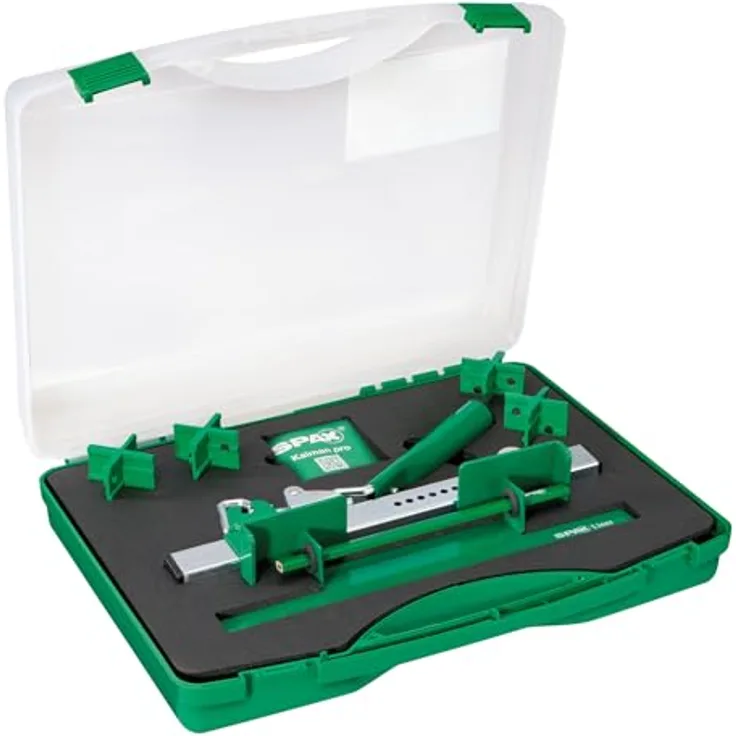 Spax Extras Brettrichter Kaiman Pro, Set zur Terrassenbauunterstützung mit Einschraubschablone und 4 Fugenlehren (4-7 mm)