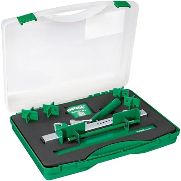 Spax Extras Brettrichter Kaiman Pro, Set zur Terrassenbauunterstützung mit Einschraubschablone und 4 Fugenlehren (4-7 mm) – Bild 1
