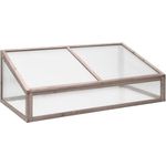 vidaXL Gewächshaus Gewächshaus Grau 110x58,5x39 cm Tannenholz, Pflanzenschutz, massives Tannenholz, viel Platz