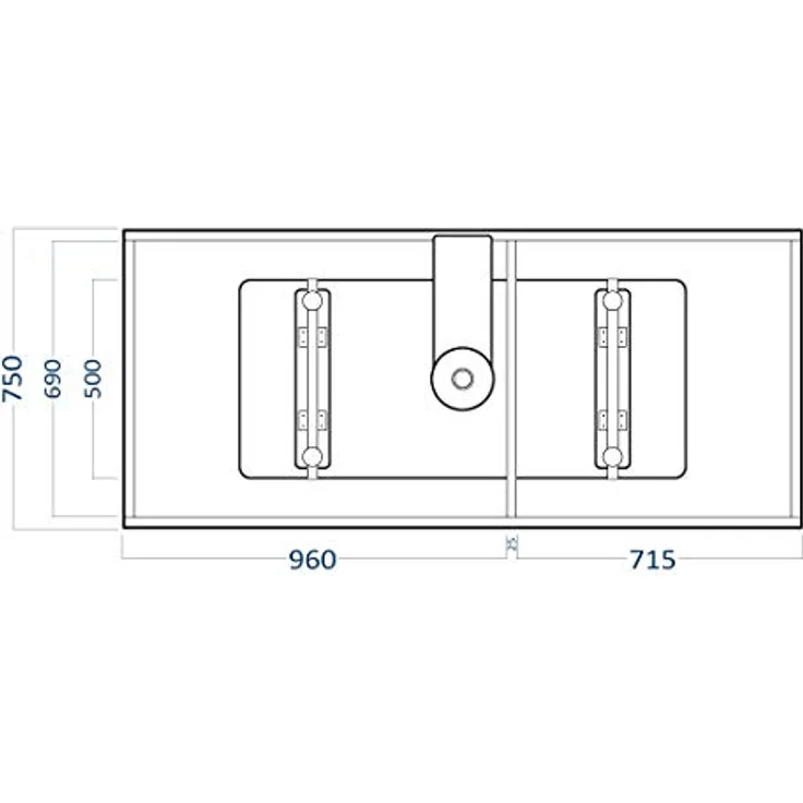 Bernstein Freistehende Badewanne NADI, Rechteckige Acrylbadewanne in Weiß, 170 x 75 x 60 cm, doppelwandig, hygenisch und pflegeleicht – Bild 8