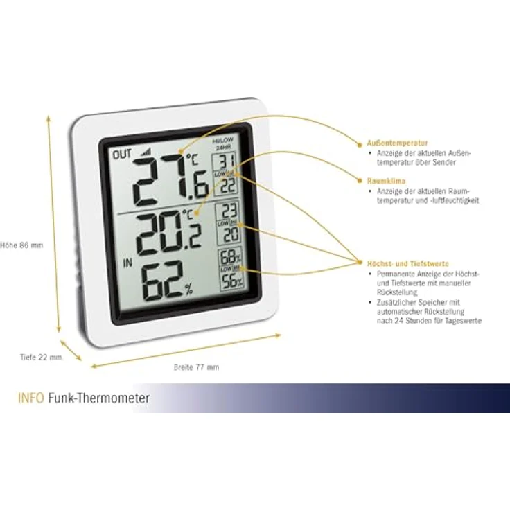 TFA Dostmann Funk-Thermometer INFO Funk-Thermometer – Bild 7