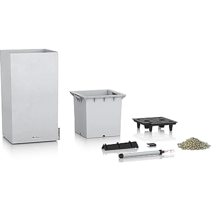 Lechuza Canto Stone 30 high All-in-One Set quarzweiß 13607 – Bild 3