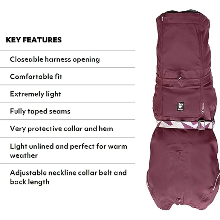 Hurtta Mudventure Hundemantel ECO Regenjacke für Hunde (Eggplant, 65) mit wassersäule über 10 000 mm – Bild 2