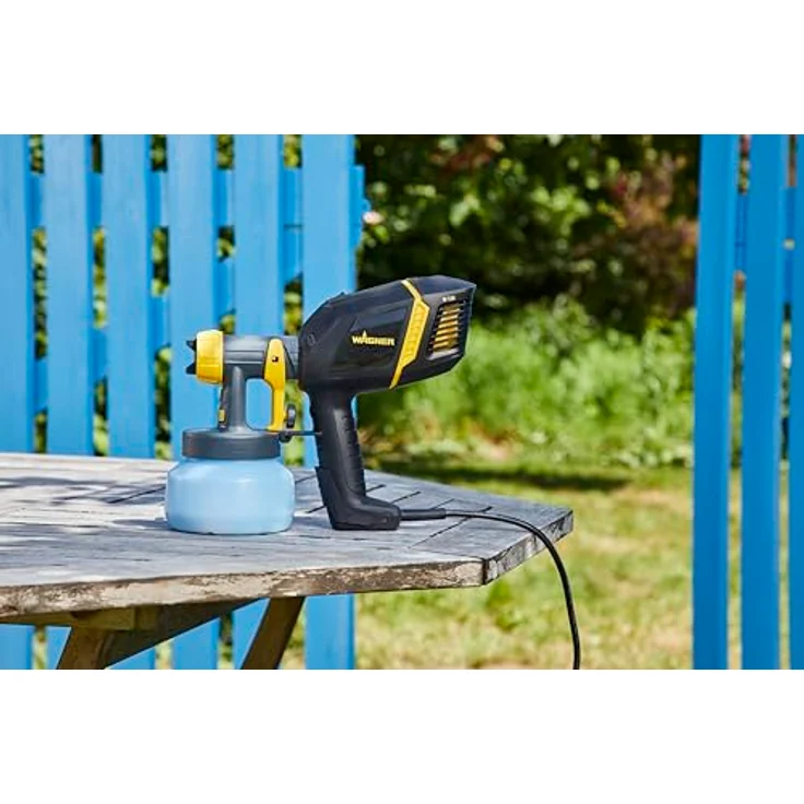 Wagner Farbsprühsystem W 150 Wood & Metal, 300 W, Förderleistung 0,14 l/min, ergonomische Spritzpistole für Holz- und Metallbeschichtungen – Bild 6