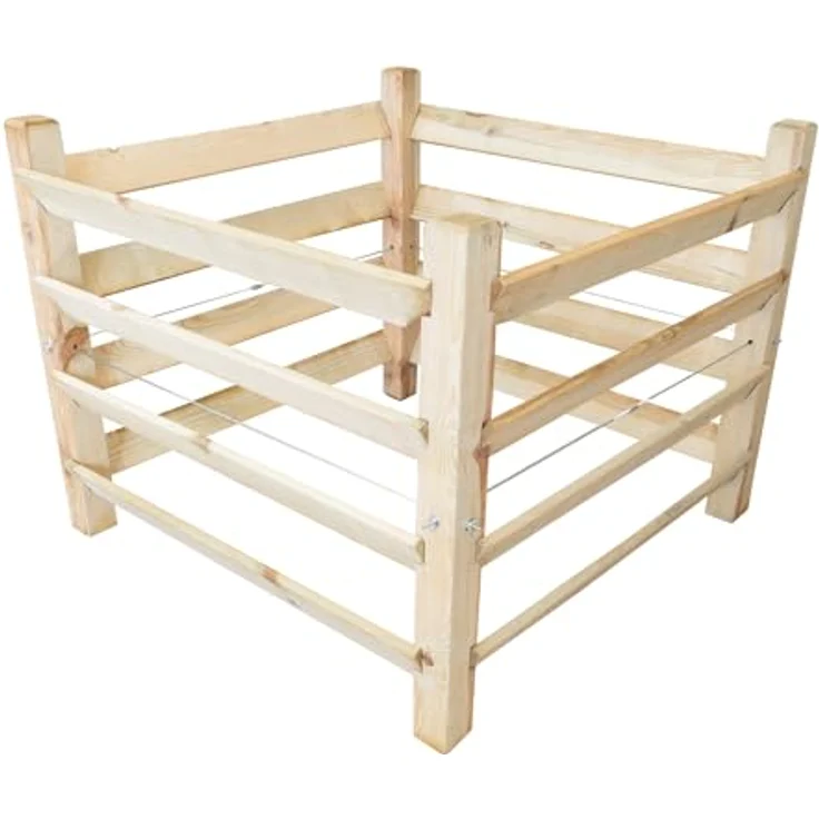 NATIV Komposter Garten, Holzkomposter Stecksystem, 570 Liter, kesseldruckimprägniertes Holz – Bild 1