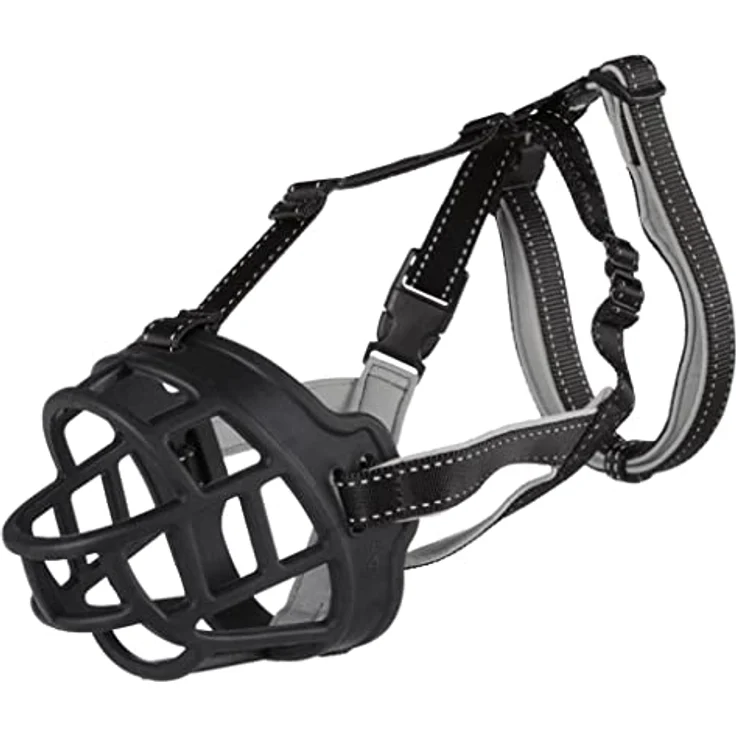 Trixie Ferplast Flexibler Silikon-Maulkorb, XL-XXL, Schwarz – Bild 1