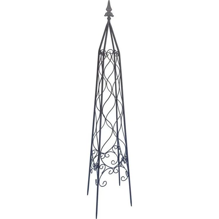 Trend Line Rankhilfe TrendLine Metallobelisk 121 cm grau, Stahlkonstruktion für den Garten - Preisvergleich
