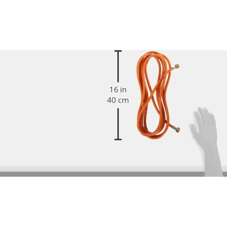K Kemper 61805D, Flexibler 5 Meter Gasanschlussschlauch für thermischen Unkrautvernichter, G 3/8" LH Anschluss – Bild 5
