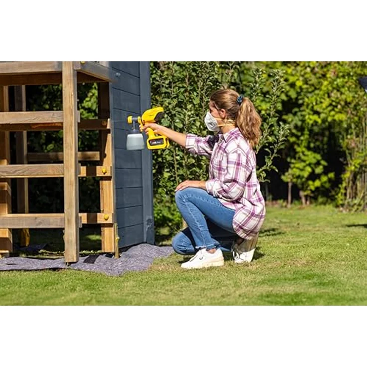 WAGNER Akku-Farbsprühsystem Wood&Metal Sprayer W250, 18 V, 800 ml Behälter, HVLP-Technologie für Lacke und Lasuren, Akku und Ladegerät nicht enthalten – Bild 4