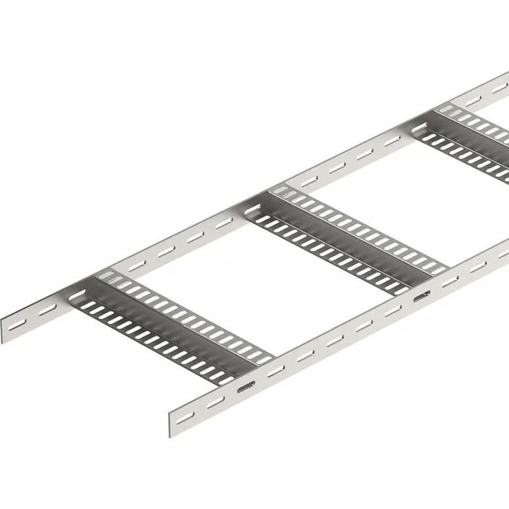 OBO Bettermann Kabelleiter Schiffbau, leichte Leiter mit perforiertem Seitenholm (300 cm) und Z-Sprossen