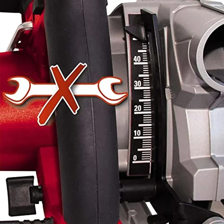 Einhell Handkreissäge TE-CS 165 (1200 W, max. 55 mm, Sägeblatt  165 mm, 24 Zähne, Absaugadapter, Parallelanschlag) – Bild 4