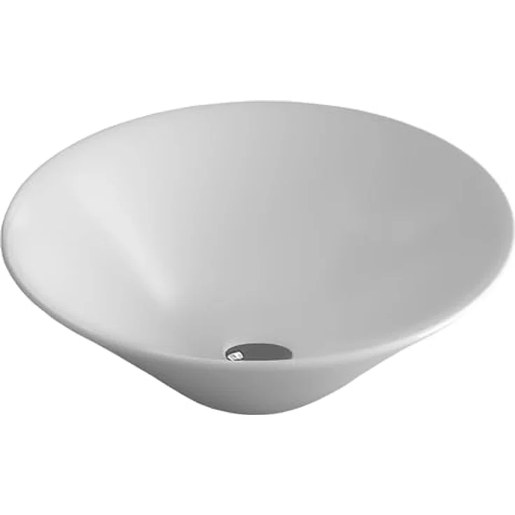 Alpenberger Aufsatzwaschbecken Waschschale Oval - Mini Waschbecken (1-tlg., Aufsatzbecken), pflegeleicht & hygienische Waschschüssel mit Nano Beschichtung, weiß – Bild 2