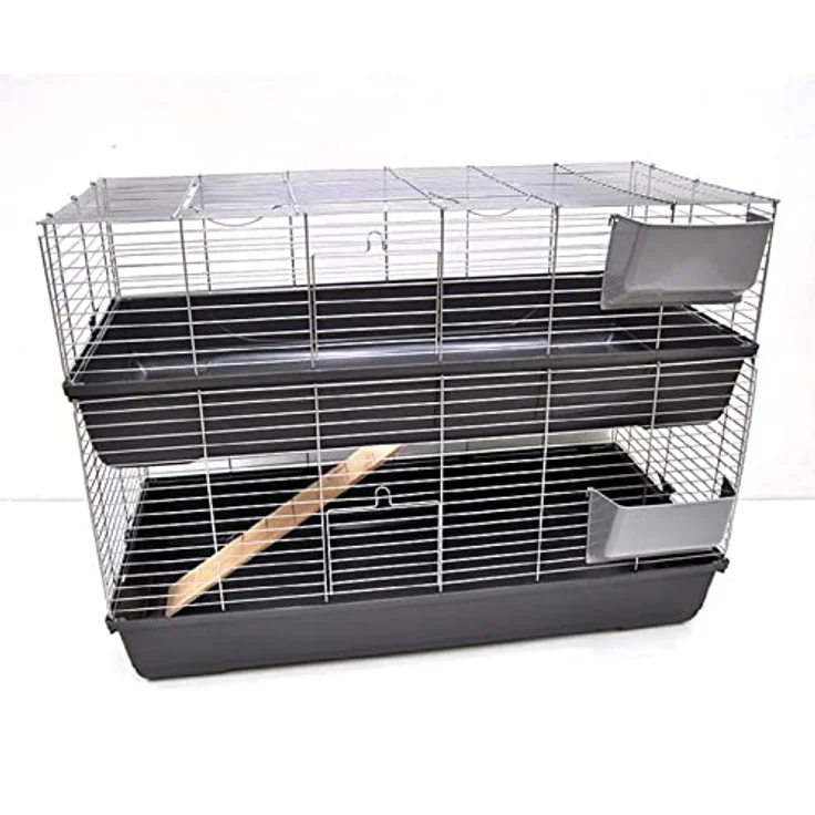 Ollesch Meerschweinchenkäfig Hasenkäfig Doppelkäfig Käfig 1,2 Meter – Bild 1