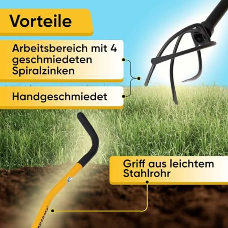 TORNADICA Manueller Kultivator und kleine Gartenkralle aus einer Hand – Bild 4