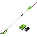 Greenworks 24V Teleskop-Heckenschere mit 2 Ah batterie und ladegerät G24PH51K2