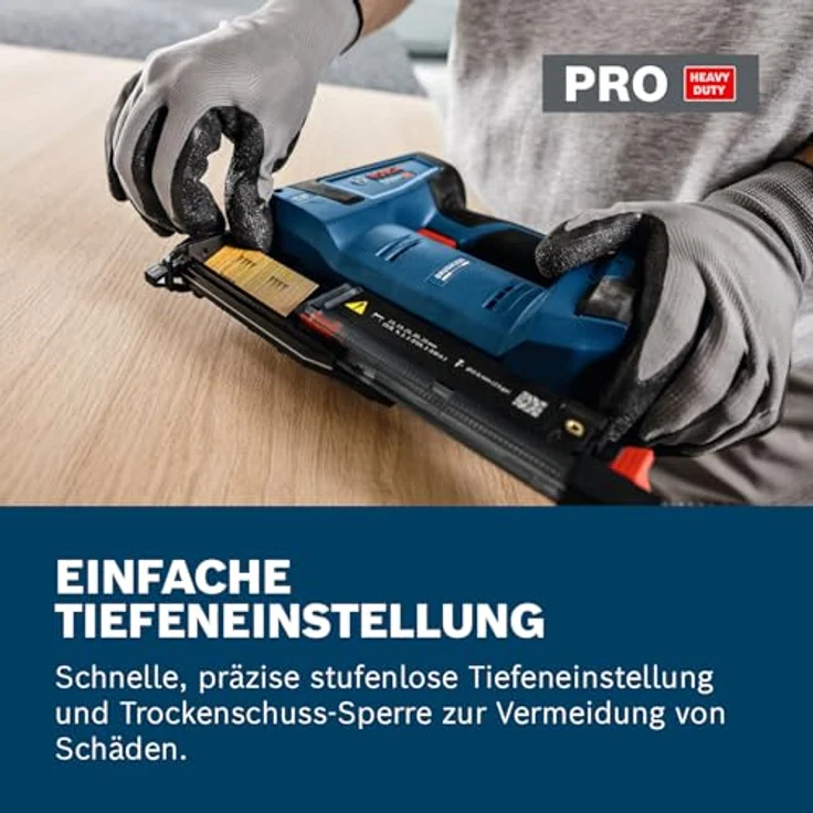 Bosch Akku-Holznagler GNH 18V-35, kabelloser Nagler mit bürstenlosem Motor und stufenloser Tiefeneinstellung, ohne Akku und Ladegerät – Bild 6