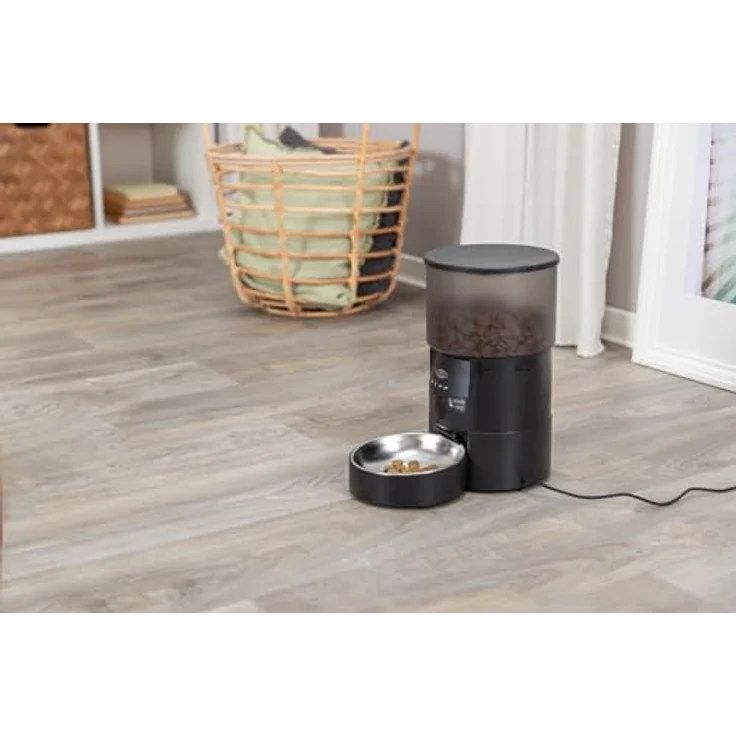 Trixie Automatic Food Dispenser TX-C Smart, 3L Futternapf in Schwarz, automatisierte Fütterung, robustes ABS-Material, platzsparendes Design – Bild 4