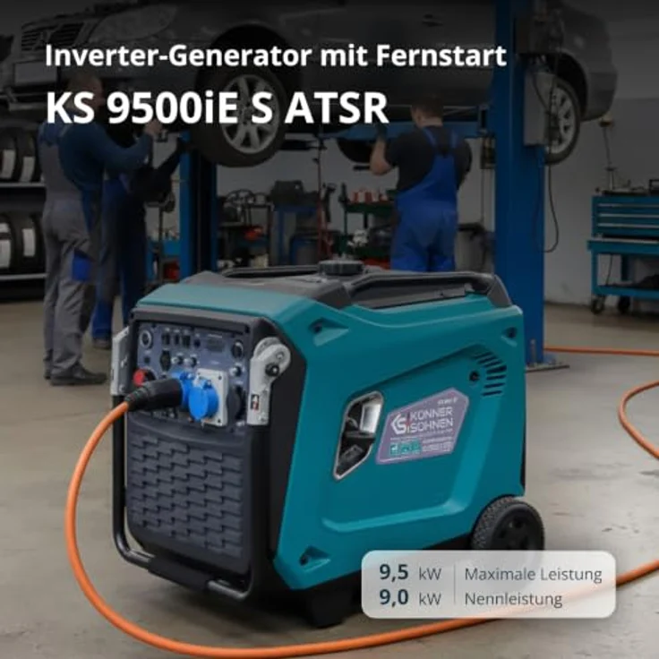Könner & Söhnen Invertergenerator KS 9500iE S ATSR, 9,5 kW, leiser Betrieb, automatische Notstromversorgung, Fernsteuerung, 10 Std. Laufzeit – Bild 2