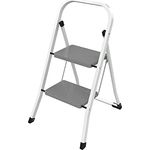 siwitec Klapptritt aus Stahl mit 2 Stufen, klappbarer Tritthocker, Klapphocker 150kg