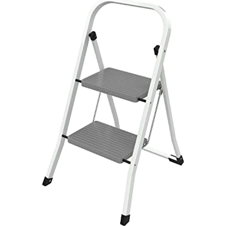 siwitec Klapptritt aus Stahl mit 2 Stufen, klappbarer Tritthocker, Klapphocker 150kg – Bild 1