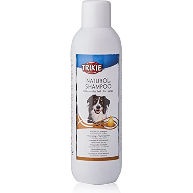 TRIXIE Naturöl-Tiershampoo, 1000 ml mit Macadamianussöl und Sanddornfruchtfleischöl für optimale Fellpflege