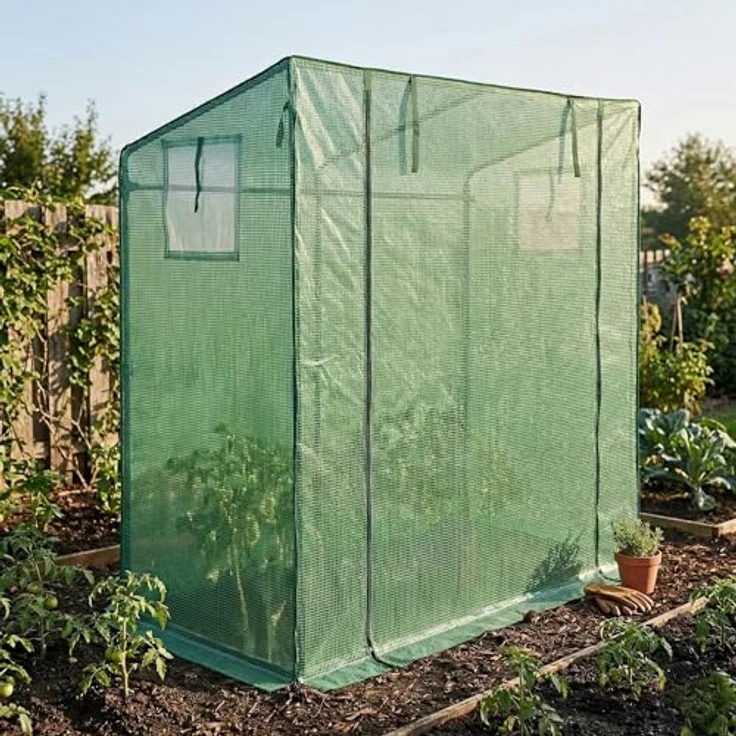 EDENIA Folien Gewächshaus TEVO 200 x 77 cm, Freistehendes Hochbeet mit UV-Filter und reißfester Folie, inkl. Belüftungssystem und stabilem Stahlrahmen – Bild 3