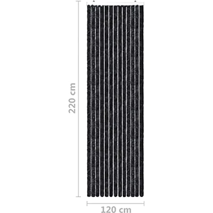 vidaXL Insektenschutz-Vorhang Anthrazit 120x220 cm Chenille – Bild 9