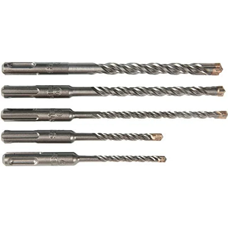 STIER Hammerbohrer-Set Premium SDS-plus 5-teilig, SDS Bohrer Set für Beton, 10 mm, blau – Bild 4