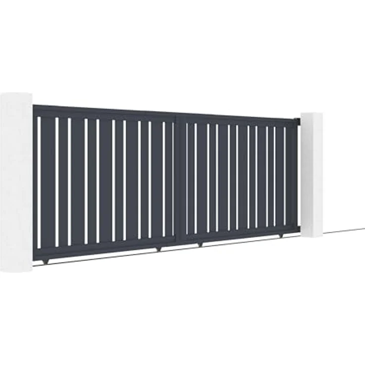 Casanoov Schiebetor VEYMONT, Aluminium 4m, H. 140cm, korrosionsbeständig, grau – Bild 4