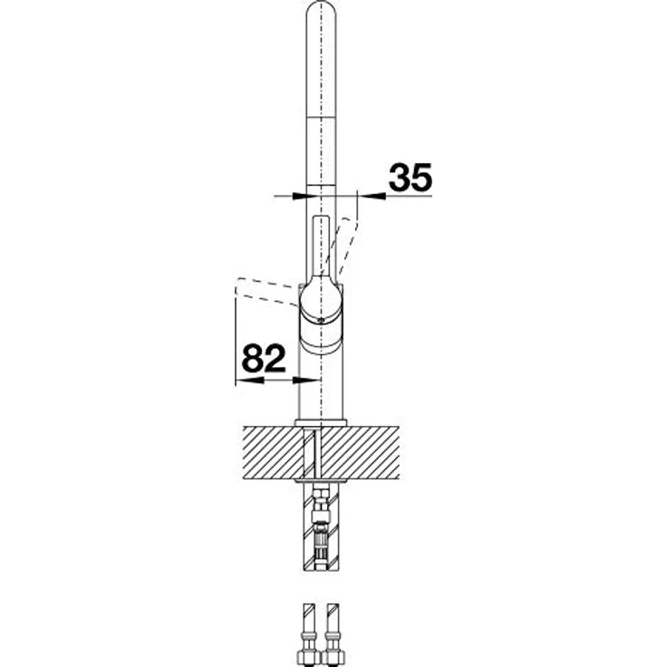 Blanco Küchenarmatur CARENA-S Vario Hochdruck, Einhebelmischer mit herausziehbarer Zweistrahlbrause, elegantes Design – Bild 5