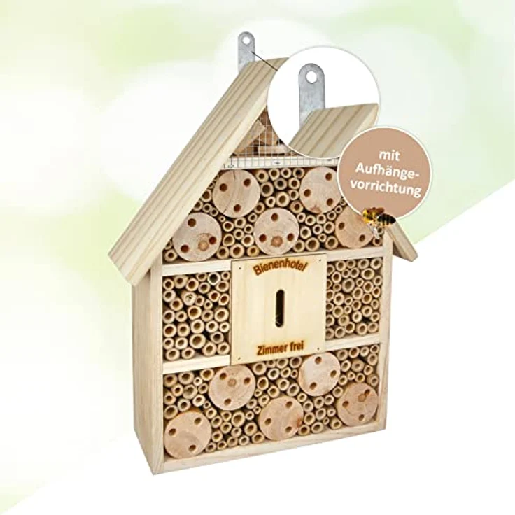 CULT at home Insektenhotel und Nistkasten Höhe 38 cm - Schmetterlingshaus Marienkäferhotel Bienenhotel aus Holz – Bild 4