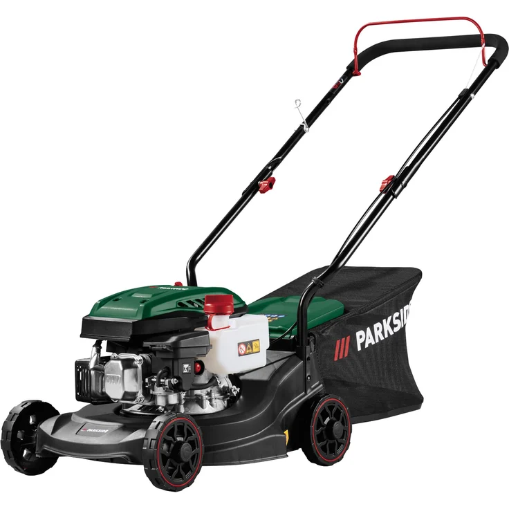 PARKSIDE® Benzin-Rasenmäher »PBRM 39 E4«, 4-Takt-Motor mit 2,4 kW, 39 cm Schnittbreite, leicht und ergonomisch, inkl. Mulch-Kit, klappbarer Handgriff