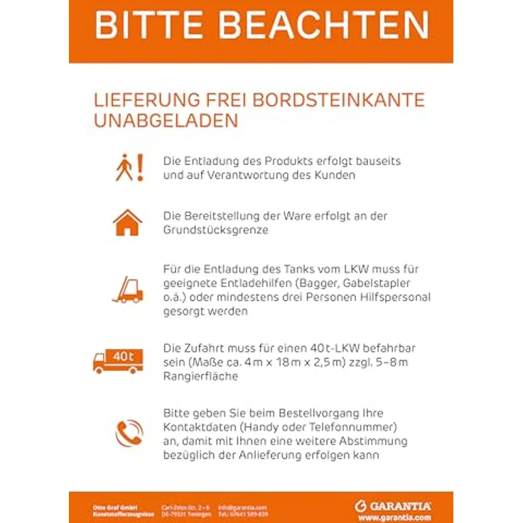 Garantia COLUMBUS Sammelgrube 3700 L, mit DiBt-Zulassung - 102232 – Bild 5