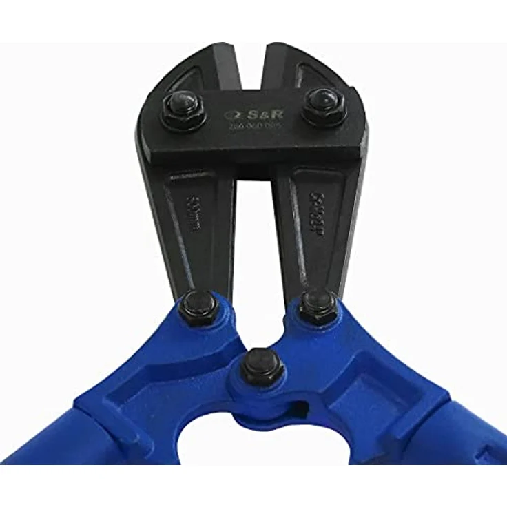 S&R Bolzenschneider 600mm, gehärtete Schneiden für Bolzen und Drähte bis Ø 9mm, verstellbare Klingenausrichtung, Chrom Molybdän Stahl, professionell – Bild 5