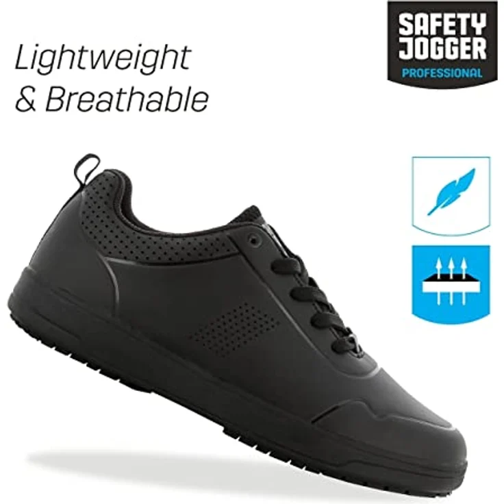 Safety Jogger Elis, metallfreier Berufssneaker in schwarz, rutschfest, ESD-geschützt, atmungsaktiv – Bild 2