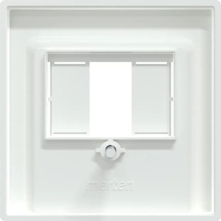 Schneider Electric Merten Zentralplatte für TAE, Audio und USB, System M, aktivweiss glänzend, Artikelnummer 296025 – Bild 3