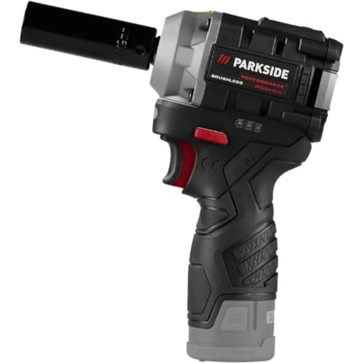 PSIDE PARKSIDE PERFORMANCE® 12 V Akku-Drehschlagschrauber PPDSSA 12 A1, ½" Schlagschrauber mit bürstenlosem Motor, LED-Anzeige und rutschhemmender Softgrip-Ausstattung – Bild 3