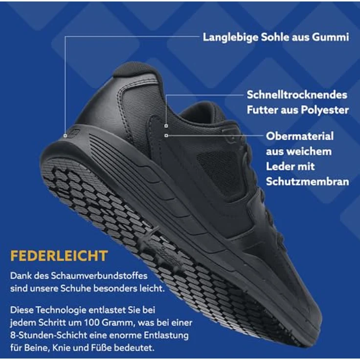 Shoes For Crews CONDOR II UNISEX schwarz, Leder, SFC-Laufsohle Sicherheitsschuh – Bild 3