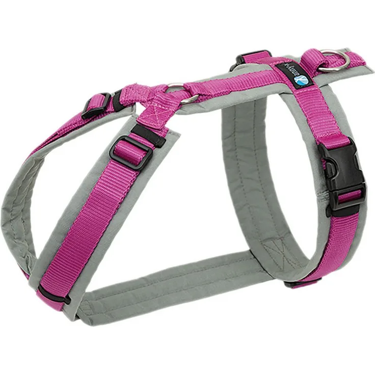 AnnyX Hunde-Geschirr Brustgeschirr Fun - gepolstert - superbequem, Nylon, bequemer Einstieg - für alle Rassen, individuell einstellbar, ergonomisch, schont den Rücken - schwarz