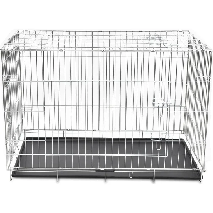 vidaXL Faltbare Hundebox Metall XXL – Bild 2