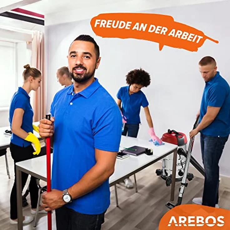Arebos 4in1 - Industriestaubsauger-Nasssauger - rot-silber – Bild 3