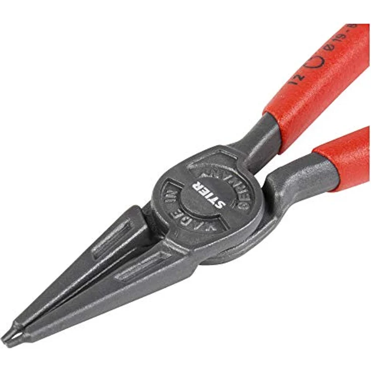 STIER Sicherungsringzangen-Satz 4-teilig mit Innen- und Außensicherungsringzangen, robuste Spitzen, kompakte Bauform, gerader und 90° gewinkelter Backenform, STIER GmbH, gelb – Bild 2