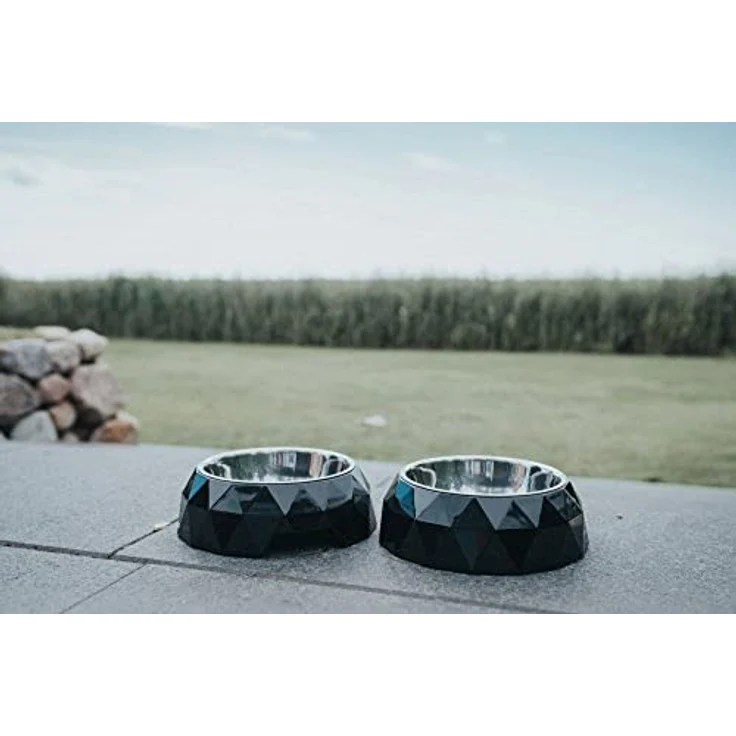 HUNTER KIMBERLEY Melamin-Napf, Futternapf, Trinknapf, für Hunde und Katzen, mit Edelstahlnapf, 700 ml, schwarz – Bild 4