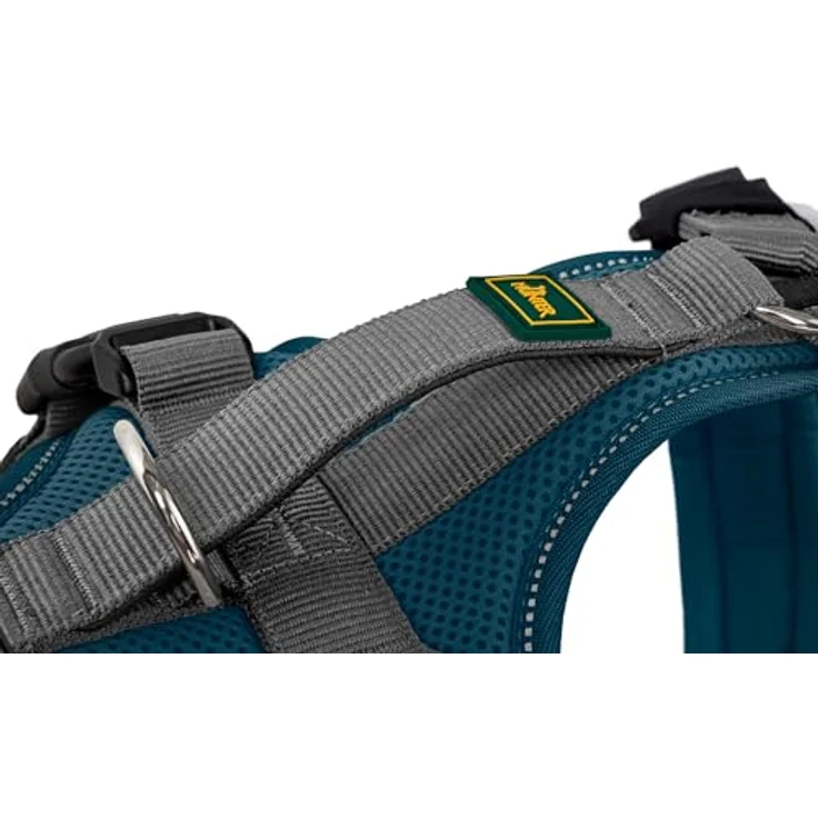 Hunter Tierbedarf Hunde-Geschirr Maldon Up mit Griff petrol/grau, 4-fach verstellbar, reflektierendes Material – Bild 3